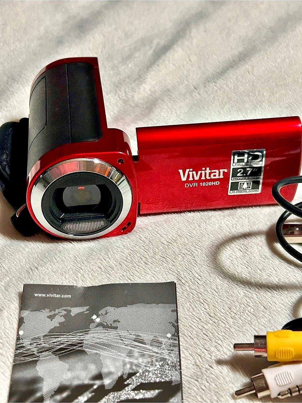 Vivitar DVR 1020HD Full HD 1020P Red & Black Camcorder